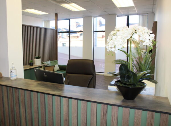 photo of reception at Belfast clinic