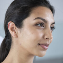 Image of lady with hydrated skin using Skin Boosters