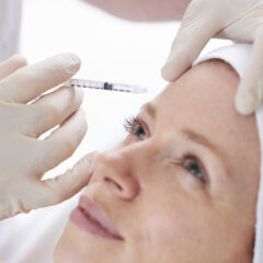 lady being injected with botox