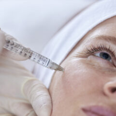 lady having filler injection