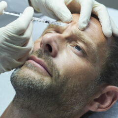 image of a man having Botox for migraine