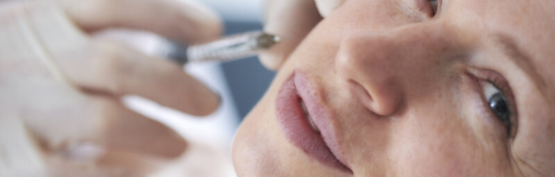 Lady having botox injections